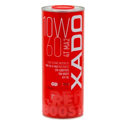 Моторна олива XADO Atomic Oil 10W-60 4T MA2 RED BOOST синтетична
