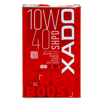 Моторна олива XADO Atomic Oil 10W-40 SHPD (SL/CI-4) RED BOOST напівсинтетична