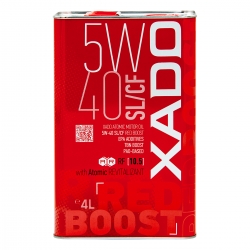 Моторна олива XADO Atomic Oil 5W-40 SL/CF RED BOOST синтетична 4 л (XA 26206)