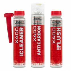 Набір засобів для оливної та паливної системи XADO 3-Stage anticarbon complex treatment 320 мл + 250 мл + 250 мл (XA 41511)