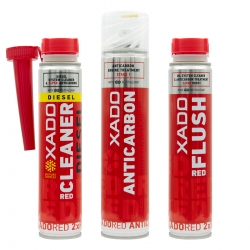 Набір засобів для оливної та паливної системи XADO 3-Stage anticarbon complex treatment DISEL 320 мл + 250 мл + 250 мл (XA 42511)