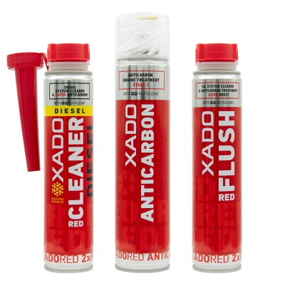 Набір засобів для оливної та паливної системи XADO 3-Stage anticarbon complex treatment DISEL